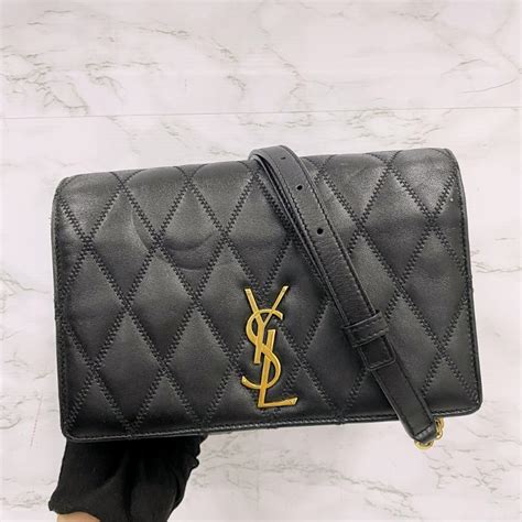 yves saint laurent angie|NWT YSL Yves Saint Laurent Black Classic Logo Angie Handbag .